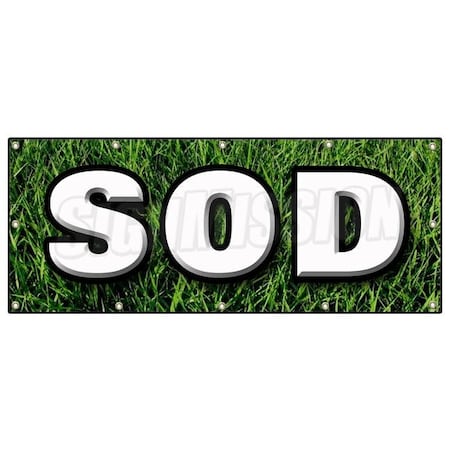 Signmission SOD BANNER SIGN landscape landscaper for sale grass seed farm grasses B-120 Sod